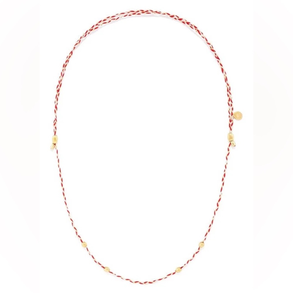 Alex and Ani Red + White Precious Threads Necklace